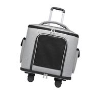 MotiveTech Wheeled Cat Carrier Bag, Ideal for Hiking, Traveling And Camping, Gray