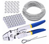 MotiveTech Wire-Rope Crimping and Cutting Tool Multifunction Manual Non-Slip Grip Cable Crimping Tool for Loop Formation, Style B
