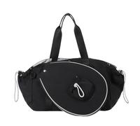 MotiveTech Women's Tennis Bag Sports Shoulder Bag And Gym Bag for Badminton Rackets Made of Waterproof Nylon with Large Capacity, Black