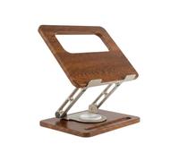 MotiveTech Wood-Grain Notebook Riser, Cherry Wood, Rotating Version