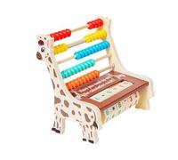 MotiveTech Wooden Abacus Math Learning Toy Number Alphabet Cards Educational Toy for 2 3 4 5 6 Year Old Kids