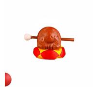 MotiveTech Wooden Fish Instrument Temple Block Drum Chanting Tool Wood Hand Carved Balanced Timbre Quiet Practice suitable for home altar meditation prayer decor, Yellow, 3.5 Inch