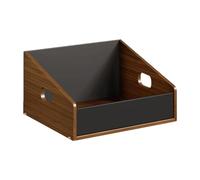 MotiveTech Wooden Vinyl Record Holder Tabletop Organizer for Magazines and Albums in Restaurant or Apartment, S 37.5cmx20cmx18.5cm