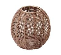 MotiveTech Woven Lamp Shade Pendant Shade Rattan Lampshade Lattice Shade Shade with Closely Woven Exterior and Lightweight Look Suitable for Home Lighting Entryway Bedroom Reading Restaurant, Brown