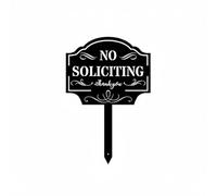 MotiveTech Wrought Warning Sign Weather Resistant Warning sign Plaque Yard Stake for Entranceway, Tyqf245736