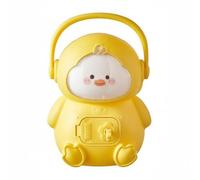 MotiveTech Yellow Duck Piggy Bank Portable Handle Duck Piggy Bank Sturdy Cartoon Money Box for Children, Young Children
