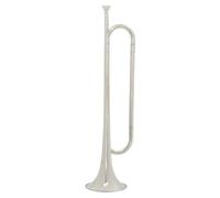 MotiveTech Youngster Trumpet Polished Marching Trumpet Upright Wind Instrument for Students, Processions, Silver