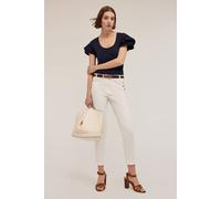 Motivi Regular Trousers With Metal Buttons White size 44 | Formal Pants Outlet | Women | White 44