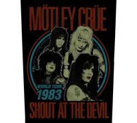 Motley Crue Back Patch Shout At The Devil Band Logo Official Sew On 36cm x 29cm in Black | Size: 36 cm x 29 cm Motley Crue Black 36 cm x 29 cm