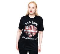Motley Crue Bad Boys Shield Distressed Band Logo Nue Official Men's T Shirt, Black, M
