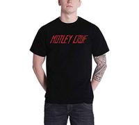 Motley Crue 'Distressed Logo' T-Shirt (Medium) Black
