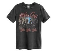MOTLEY CRUE GIRLS GIRLS GIRLS AMPLIFIED VINTAGE CHARCOAL LARGE - T-shirt