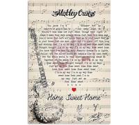 Motley Crue Lyrics Poster Retro Wood Sign Wall Decor Funny Metal Sign Home Bar Coffee Shop Wall Art Decorative for Home Garage Man Cave metal tin sign 6x8 Inch