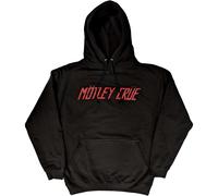 Motley Crue Men's Distressed Logo Pullover Hoodie in Black | Size: XL Motley Crue Black XL