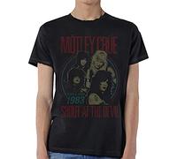 Motley Crue Men's Vintage Shout at The Devil 83 Tour Black T-Shirt