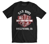 Motley Crue - Motley Crue Men's Bad Boys Shield T-Shirt Black