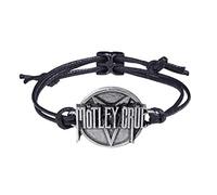 Motley Crue - Motley Crue Unisex Adult Logo Pentagram Wrist Strap (One Size) (Silver/Black)