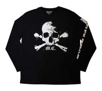 Motley Crue Orbit Skull Long Sleeve T Shirt S Black