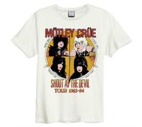 MOTLEY CRUE SHOUT AT THE DEVIL AMPLIFIED VINTAGE WHITE SMALL - T-shirt