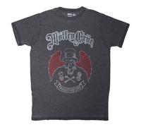Motley Crue Skull Wings Band Logo T-Shirt in Grey | Size: XL Motley Crue Grey XL