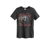 Motley Crue T Shirt Girls Girls Girls Band Logo New Official Amplified, Dark Grey, XL