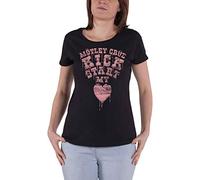 Motley Crue T Shirt Kick Start My Heart Official Womens Skinny Fit Black S