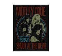 Motley Crue Official Shout at the Devil Rectangle Sew On Patch Badge Black Band
