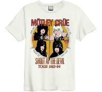Motley Crue Unisex T-Shirt Shout At The Devil Vintage White (S)