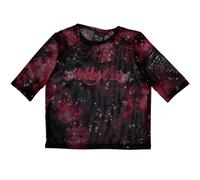 Motley Crue Women's Feelgood Mesh Crop Top in Black | Size: 10 Motley Crue Black 10