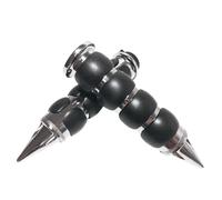 MOTLTECH Motorcycle Hand Grips 7/8" Universal Spike Non-Slip Handlebar Grips Chrome Black Rubber Fit for Most Motorcycles Cruisers Motor Bikes Choppers