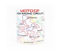 Moto 2025 Season Circuits Mug - White Edition - Race Tracks Outlines - Racing Motorbikes - Martin - Marquez - Bagnaia - Gift Ideas - Coffee Cup - GP - Memorablia - Championship - Grand Prix