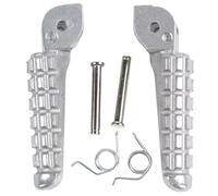 Moto Accessories Compatible With Ducati For Monster 696 796 2009 2010 2011 2012 2013 2014 Motorcycle Front Rear Footrest Foot Pegs Aluminum For Silver Modified Parts(Front)