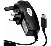 Moto E6 Plus Charger - Micro USB UK 3 Pin Mains Charger Adapter for Motorola Moto E6 Plus (Micro USB, Mains Charger) (Black)