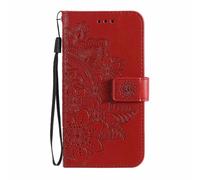 Moto Edge 50 Neo 5G Case, for Moto Edge 50 Neo 5G Phone Cases, Shockproof PU Leather Totem Flip Folio Case Protective Case with Kickstand Card Slot Magnetic Wallet Cover for Moto Edge 50 Neo 5G red