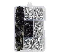 Moto Fasteners Compatible With For Z1000R For Z1000SX 195PCS Nuts And Bolts Set Motorcycle Accessories Fairing Bolts Screws Kit Nut Clips(Silver)