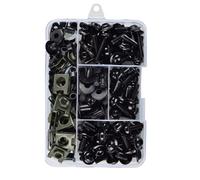 Moto Fasteners Compatible With For Z1000R For Z1000SX 195PCS Nuts And Bolts Set Motorcycle Accessories Fairing Bolts Screws Kit Nut Clips(Black)
