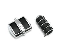 Moto Foot Pegs Footrest For V-Star For Classic 650 950 1100 1300 2009-2012 Motorcycle Chrome Gear Shift Pedal Cover Rear Brake Pad Cover Footpegs(Brake and Gear)