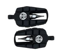 Moto Foot Pegs Footrest Motorcycle Black Highway Skull Foot Pegs For Sportster Touring Models(Black)