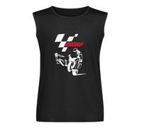 Moto GP Super Bikes Grand Prix Moto Racing Black Sleeveless T-Shirt Mens Unisex Vest Tank Tops XL