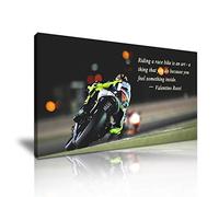 MOTO GP Valentino Rossi Quote Ride A Bike Canvas Wall Art Picture Print Best Gift for Home Room (Small 60x30cm)