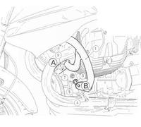 Moto Guzzi 1200 Sport Engine Guard - Black BY HEPCO AND BECKER (2007-2008)