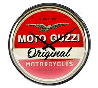 Nostalgic-Art Retro Wall Clock, Diameter 31 cm, Moto Guzzi - Original Motorcycles - Gift Idea for Bikers, Original Licensed Product (OLP), Large Kitchen Clock, Vintage Design