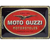 Moto Guzzi Motorcycles Logo embossed metal sign 300mm x 200mm
