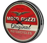 Moto Guzzi Nostalgia Wall Clock Glass 31cm Wall Clock Motorcycle Bike Italy