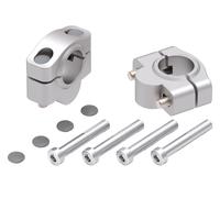 Hepco Becker Moto Guzzi Stelvio 24-25 +20mm Handlebar Riser Silver