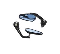 Moto Handle Bar End Mirror 7/8" 22mm Side Rearview Mirrors Custom Smoke Blue Lens For Du&cati For B&MW For Ho&nda For Suzuki Rears Views Mirrors
