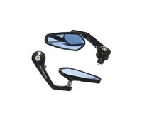 Moto Handle Bar End Mirror 7/8" 22mm Side Rearview Mirrors Custom Smoke Blue Lens For Duc&ati For B&MW For hond&a Motorcycle Rear View Rearview Mirrors