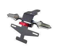 Moto License Plate Bracket For 450SR Short Tail License Plate Bracket Kit With LED Running Light No-Drill Installation Sporty Waterproof(B Running Light)