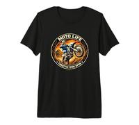 Moto Life Throttle Wide Open Dirt Bike Rider Graphic Premium T-Shirt