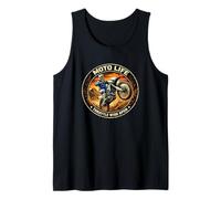 Moto Life Throttle Wide Open Dirt Bike Rider Graphic Tank Top